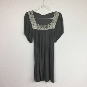 FOREVER 21 Olive Jeweled Tunic Sz L